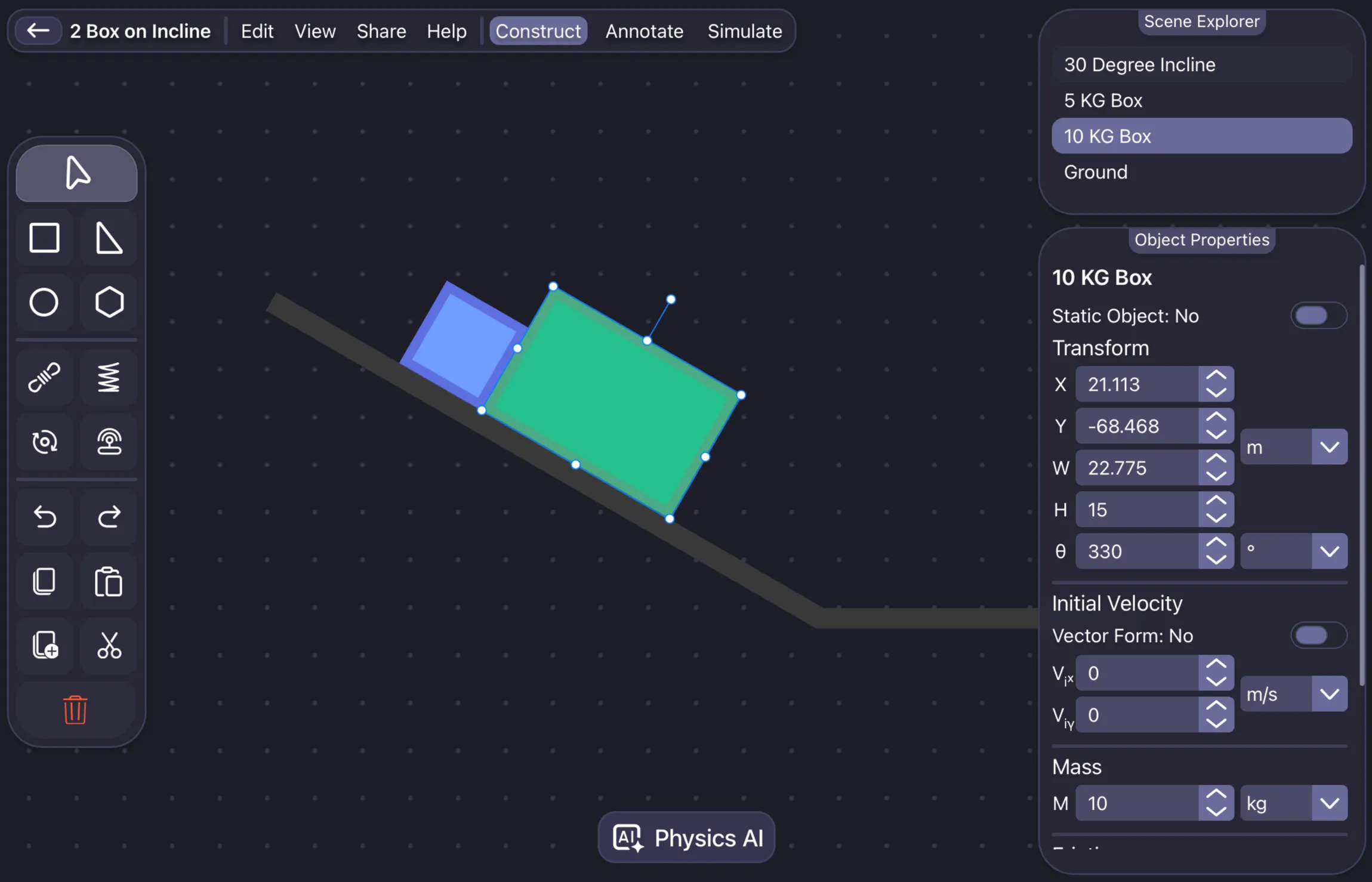 Motion Magic physics simulator home dashboard showing unified learning workspace